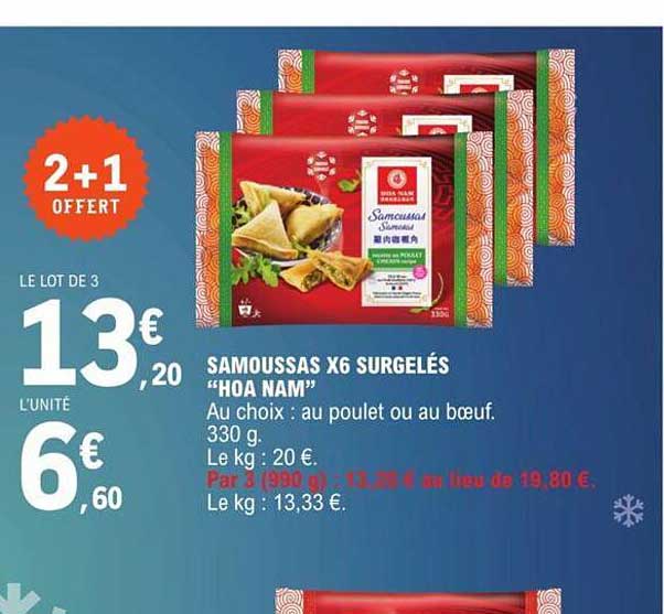 samoussas x6 surgelés "hoa nam"