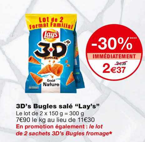 3d's Bugles Salé Lay's