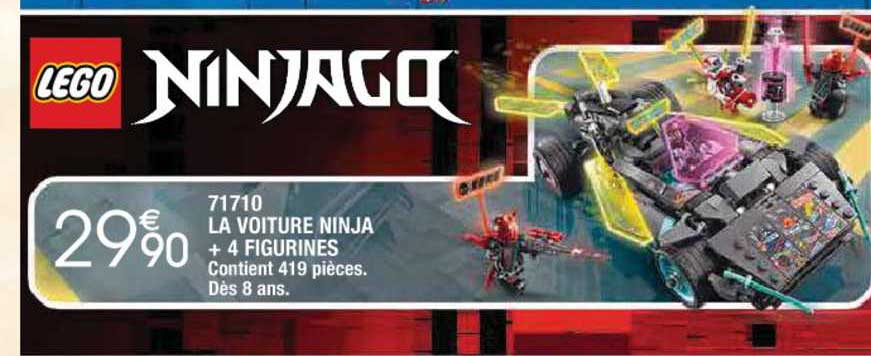 71710 La Voiture Ninja + 4 Figurines Lego Ninjago
