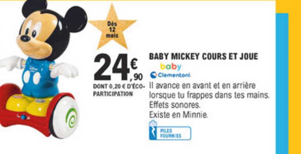 baby mickey court et joue baby clémentoni