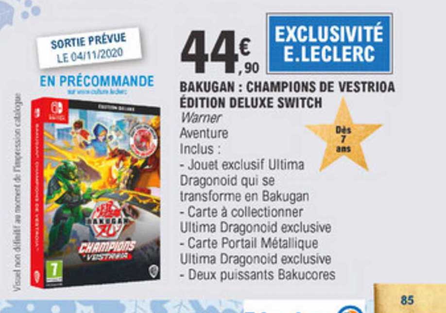 bakugan champions de vestrioa édition deluxe switch warner