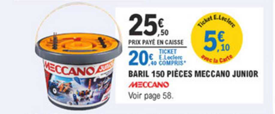 Baril 150 Pièces Meccano Junior Meccano