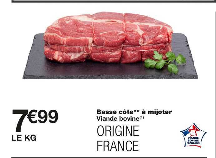 Basse Côte à Mijoter Viande Bovine