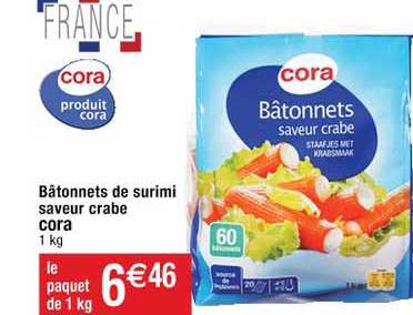 Bâtonnets De Surimi Saveur Crabe Cora