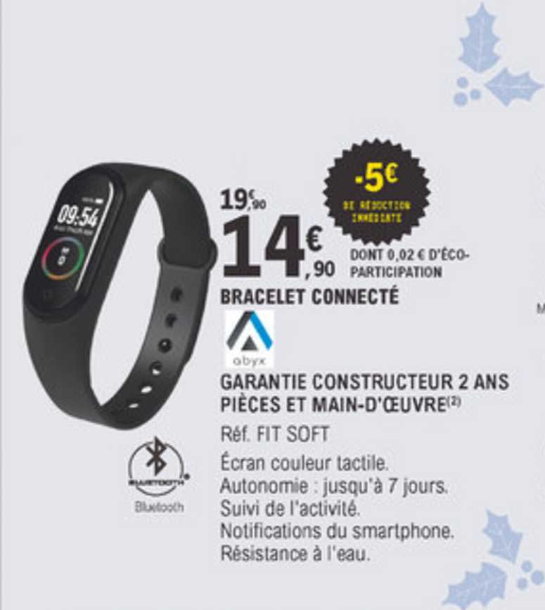 bracelet connecté garantie constructeur 2 ans pièces et main d'oeuvre