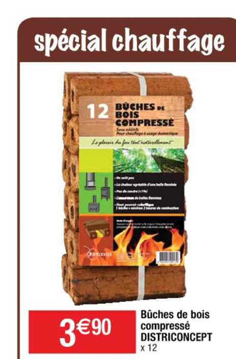 bûches de bois compressé districoncept