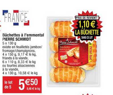 bûchettes à l'emmental pierre schmidt