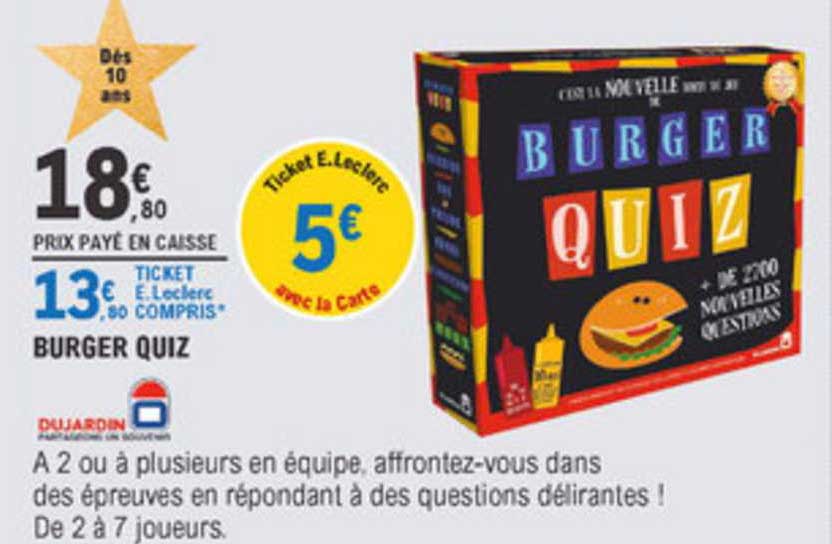burger quiz dujardin