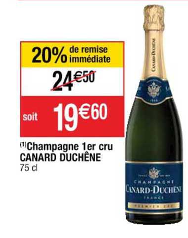 champagne 1er cru canard duchêne 20% de remise immédiate