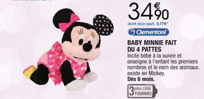 clementoni baby minnie fait du 4 pattes