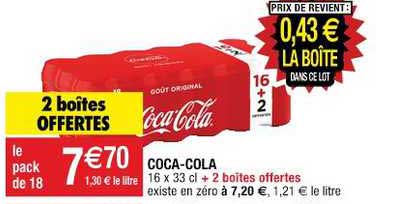 coca cola 2 boîtes offertes