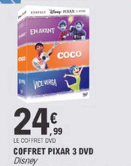 coffret pixar 3 dvd disney