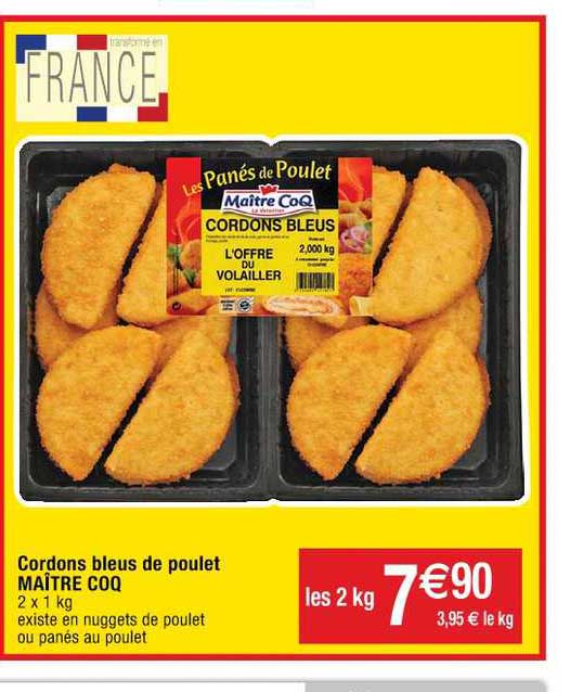 cordons bleus de poulet maître coq