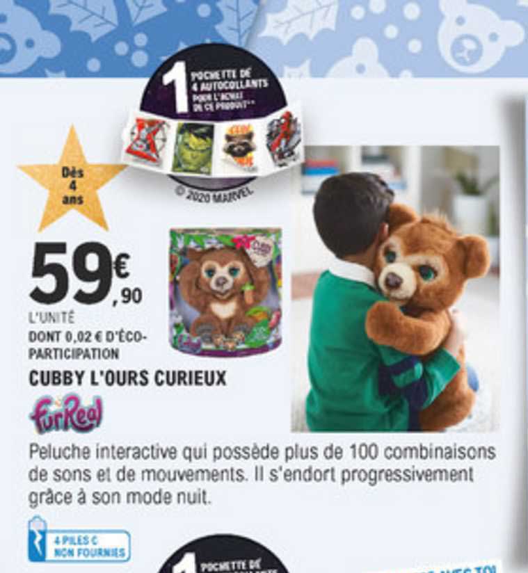 cubby l'ours curieux furreal