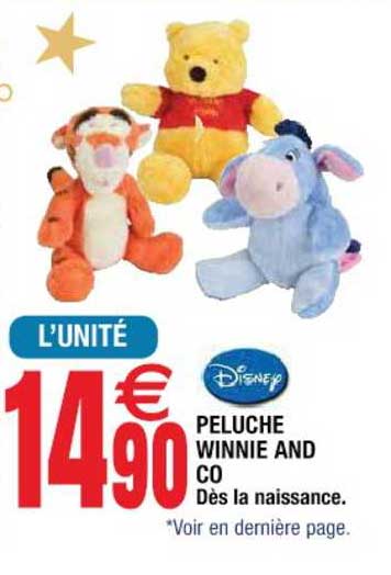 disney peluche winnie and co