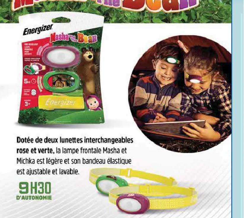 dotée de deux lunettes interchangeables rose et verte