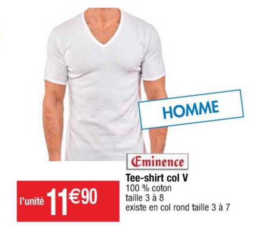 eminence tee shirt col v