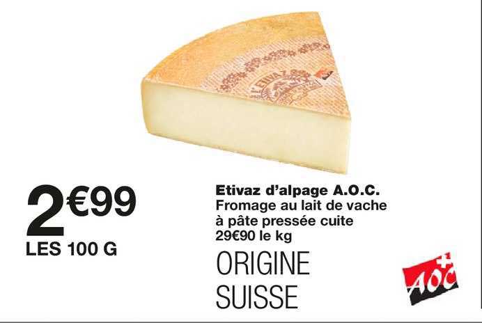 etivaz d'alpage a.o.c.