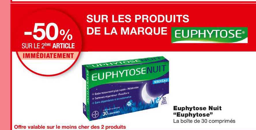 euphytose nuit euphytose -50% sur le 2ème article immédiatement
