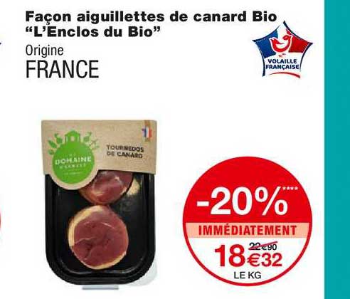 façon aiguillettes de canard bio l'enclos du bio