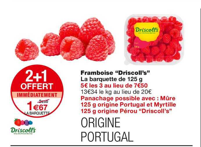 Framboise Discoll's 2+1 Offert
