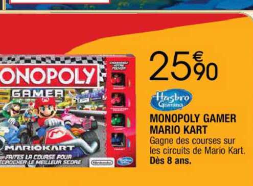 hasbro gaming monopoly gamer mario kart