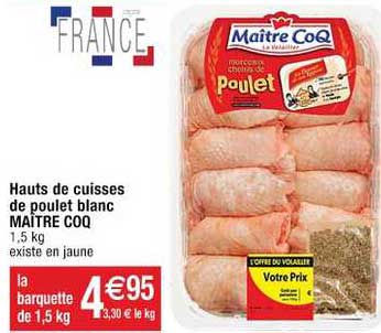 hauts de cuisses de poulet blanc maître coq