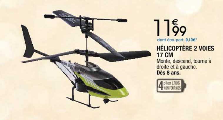 hélicoptère 2 voies 17 cm