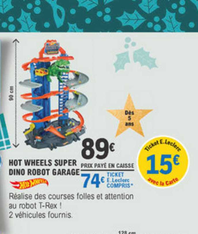 hot wheels super dino robot garage