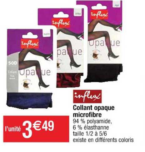 influx collant opaque microfibre