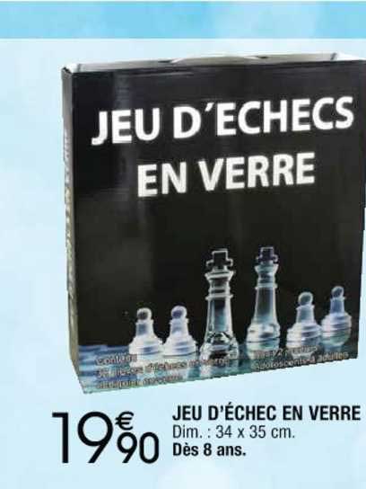 jeu d'échec en verre