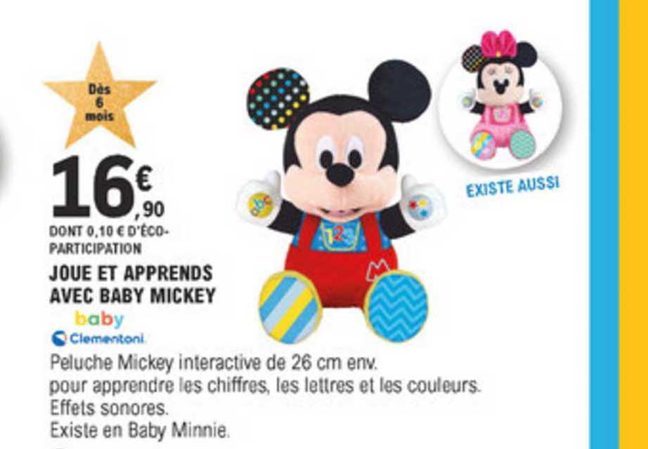 joue et apprends avec baby mickey baby clementoni