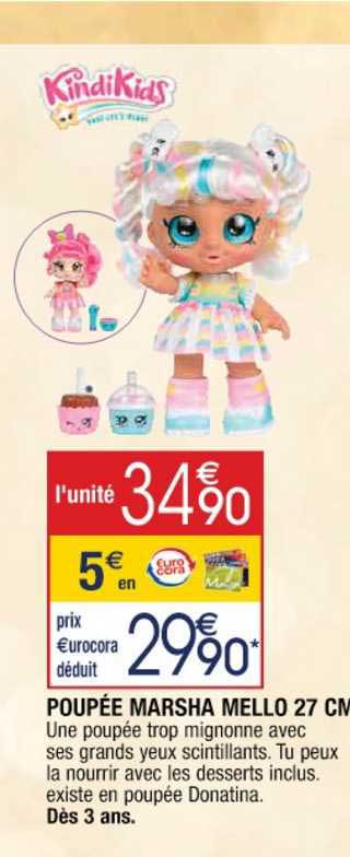 kindikids poupée marsha mello 27 cm