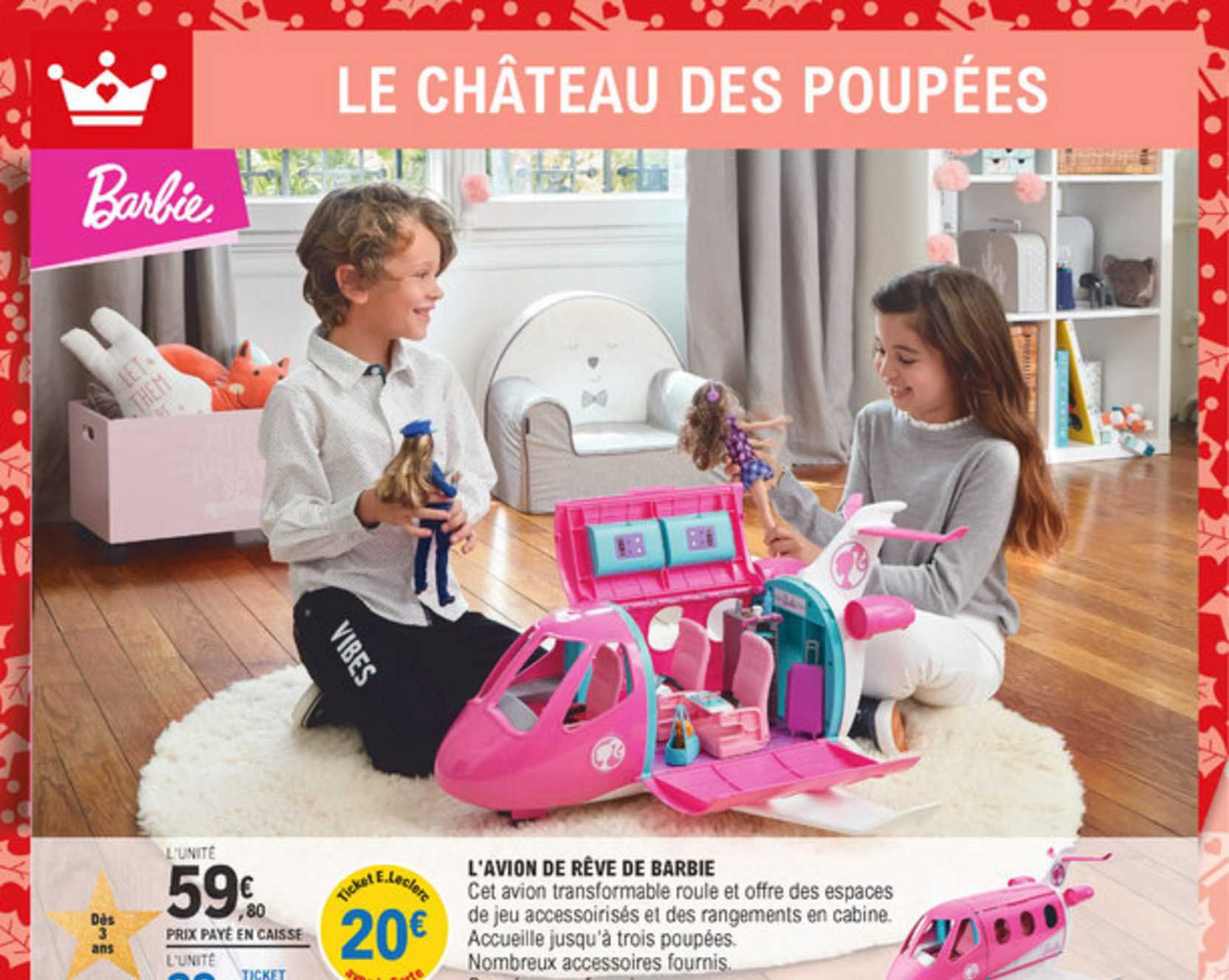 l'avion de rêve de barbie