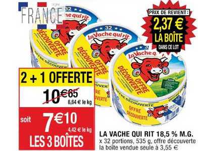la vache qui rit 18.5% m.g. 2+1 offerte