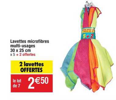 lavettes microfibres multi usages 2 lavettes offertes