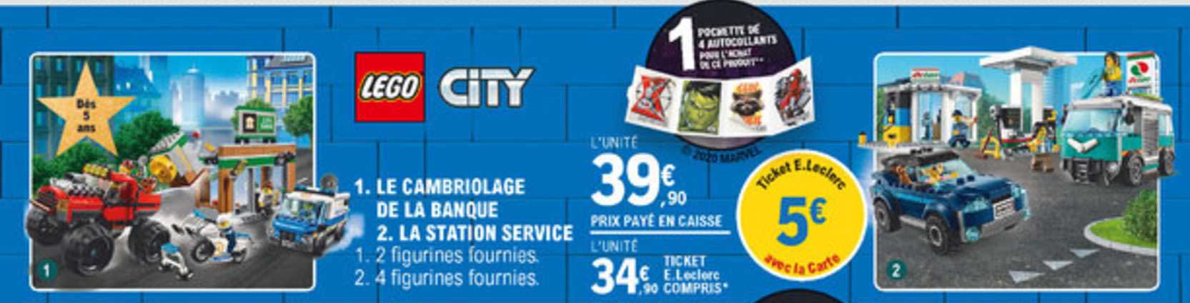 le cambriolage de la banque la station service lego city