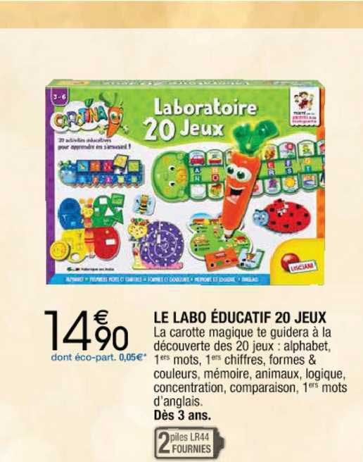 le labo éducatif 20 jeux