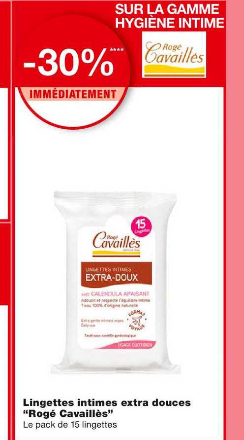 lingettes intimes extra douces rogé cavaillès