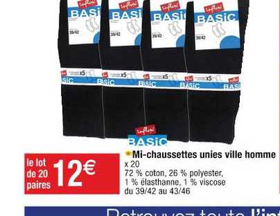 mi chaussettes unies ville homme