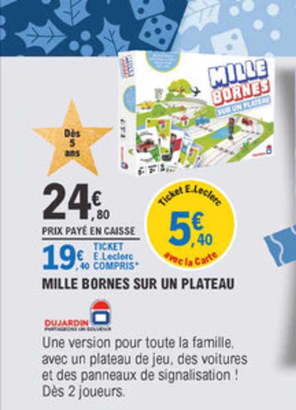 mille borne sur un plateau dujardin