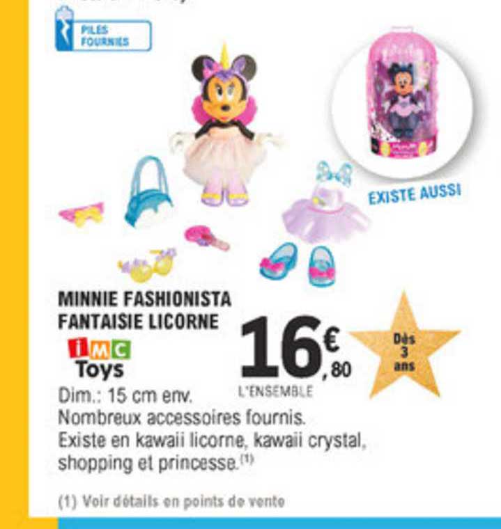 minnie fashionista fantaisie licorne imc toys