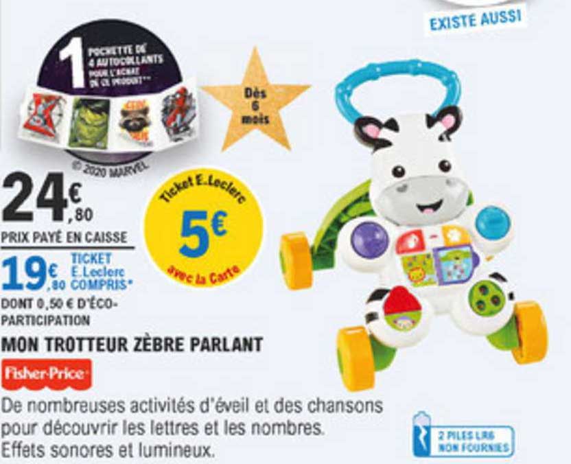 mon trotteur zèbre parlant fisher price
