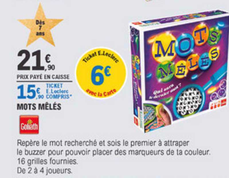 mots mêlés goliath