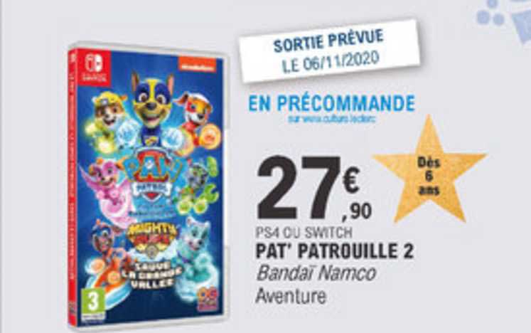 pat' patrouille 2 bandaï namco