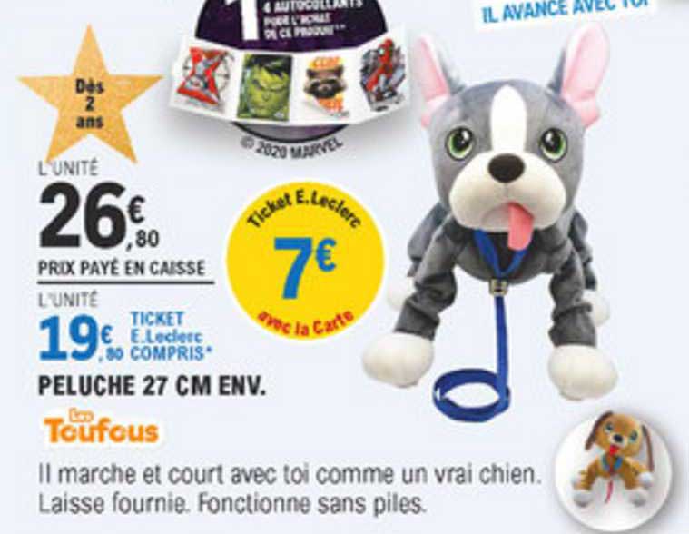 peluche 27 cm env. les toufous