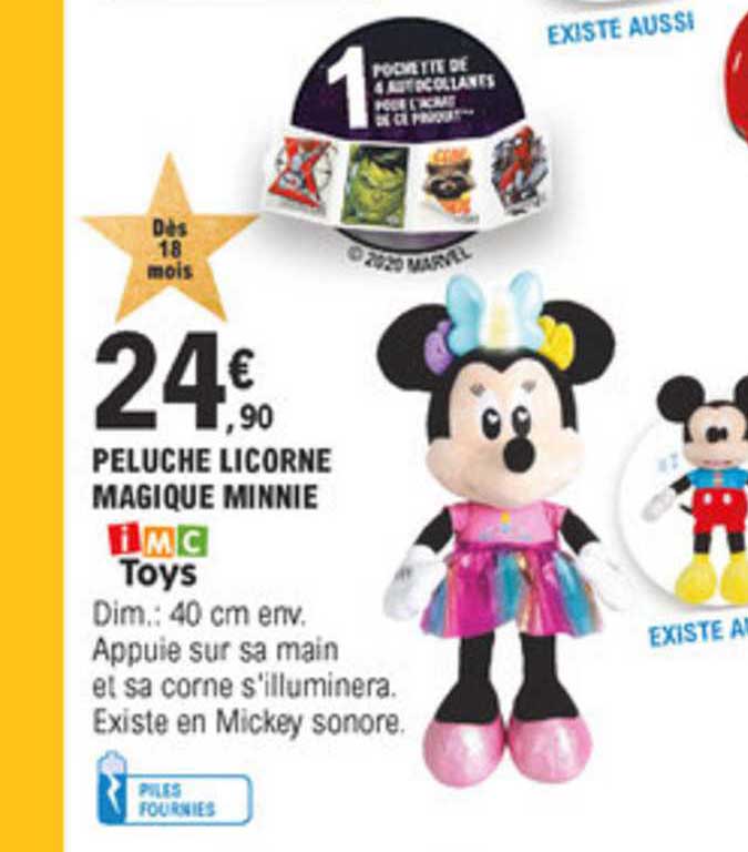 peluche licorne magique minnie imc toys