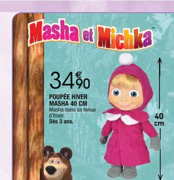 poupée hiver masha 40 cm