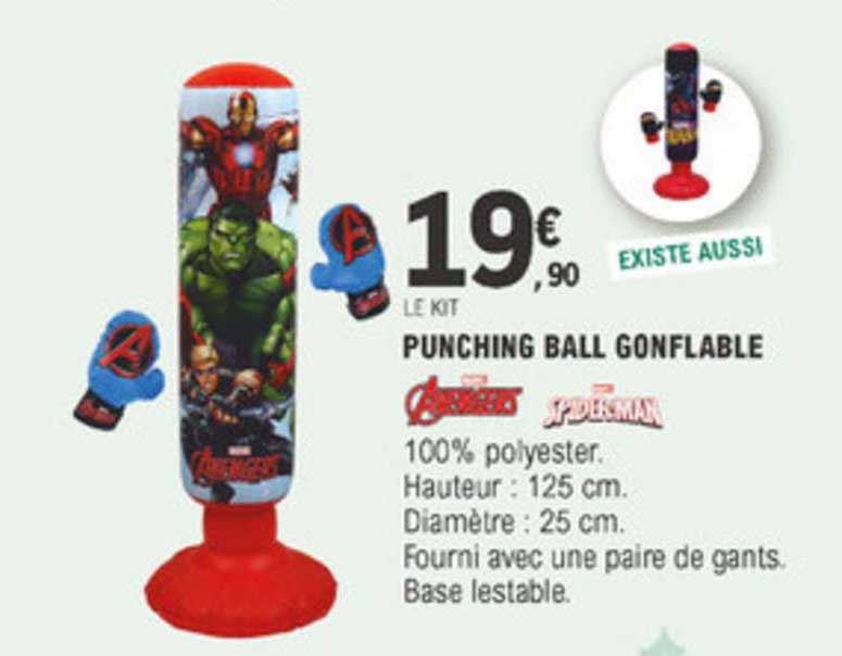 punching ball gonflable avengers spiderman