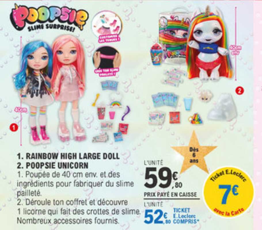 rainbow high large doll poopsie unicorn